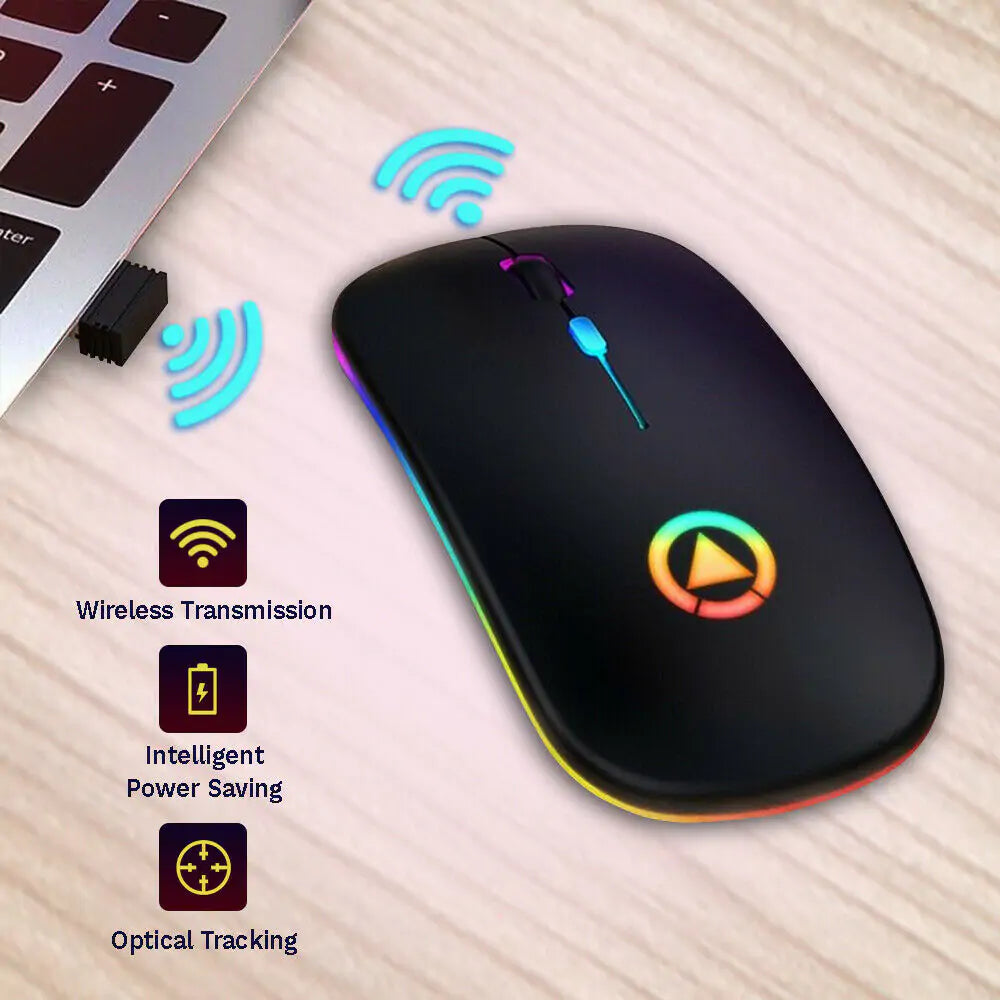 2.4GHz RGB Wireless USB Rechargeable Mouse